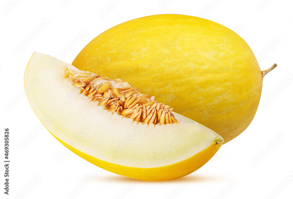 Yellow melon dukral and slice