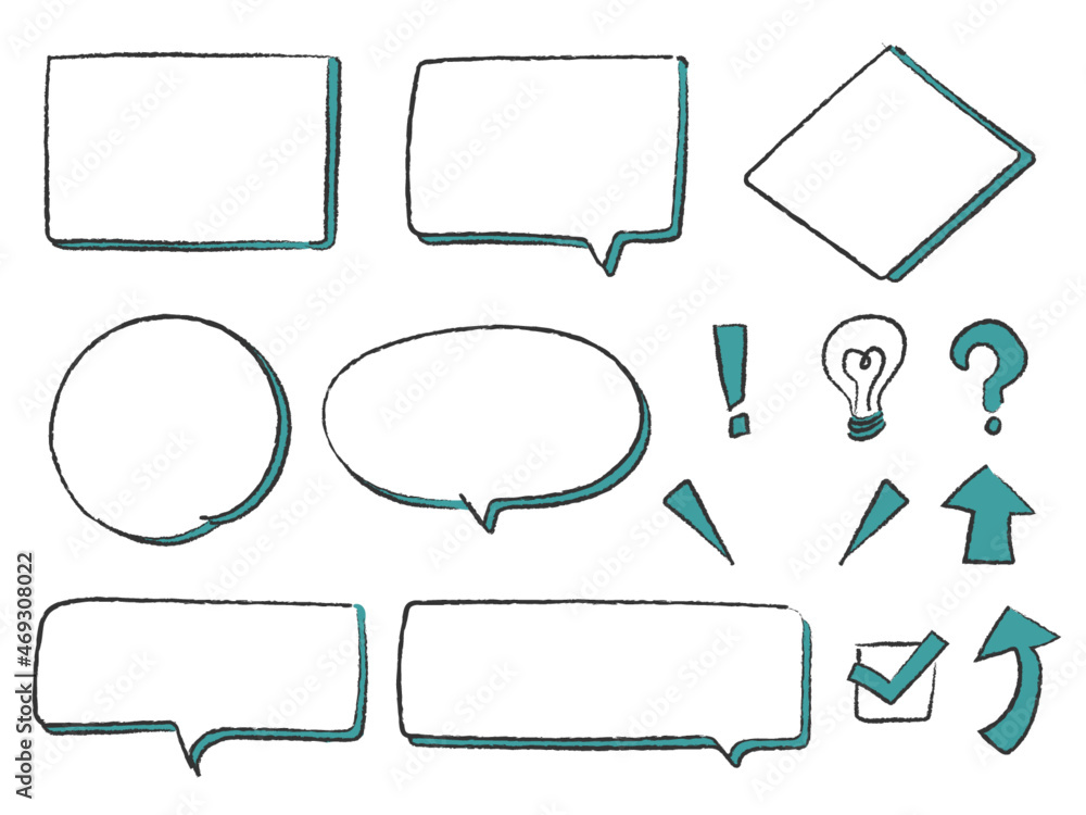 Obraz premium ふきだし 手描き ビジネス