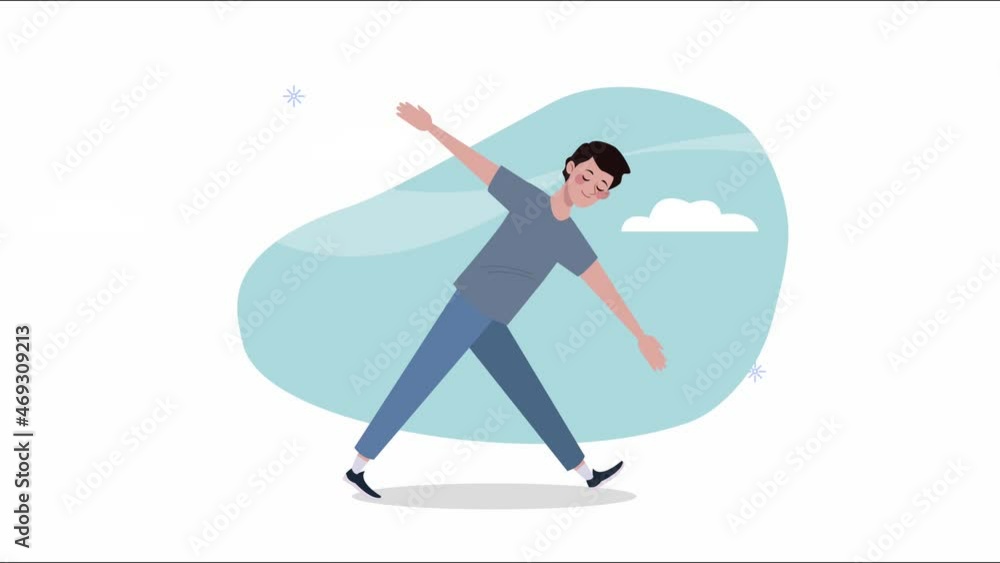 man practicing exercise character animation man practicing exercise character animation