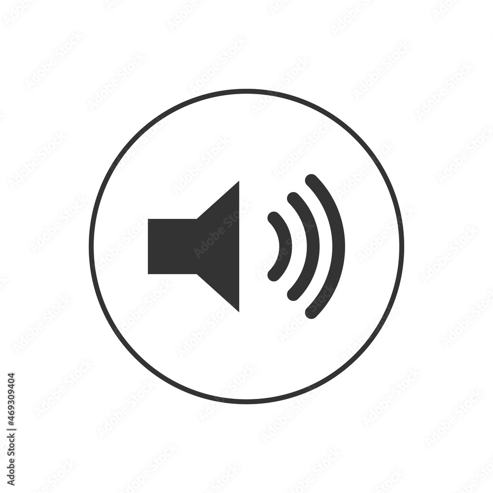 Audio speaker volume related glyph vector icon for apps and websites. Speaker sign. Volume symbol. Loudspeaker. Sound Audio speaker volume related glyph vector icon for apps and websites. Speaker sign. Volume symbol. Loudspeaker. Sound