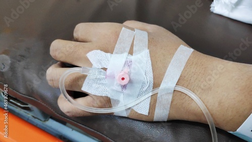 Hand of The Patient in the Hospital