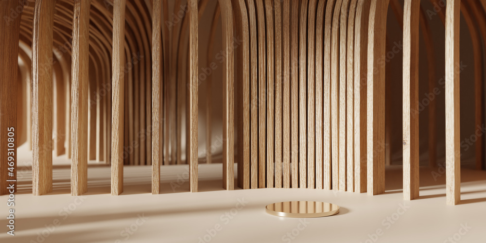 3D background, podium display. Natural nude, beige banner backdrop with light and shadow. Product promotion Beauty cosmetic, nature wooden panel with gold stand. Studio empty Minimal 3D render
3D background, podium display. Natural nude, beige banner backdrop with light and shadow. Product promotion Beauty cosmetic, nature wooden panel with gold stand. Studio empty Minimal 3D render
