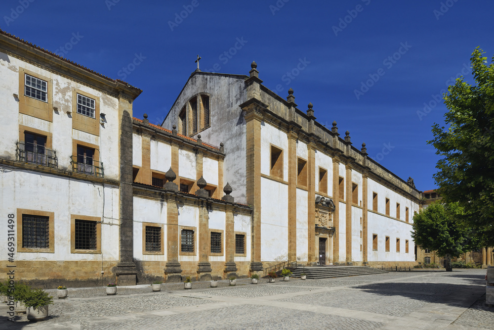 Monastery of Santa Clara-a-Nova, Courtyard and facade, Coimbra, Beira, Portugal