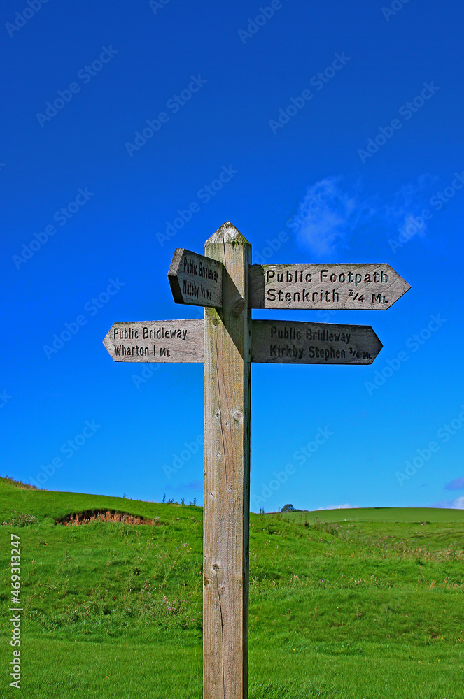 Footpath sign Yorkshire