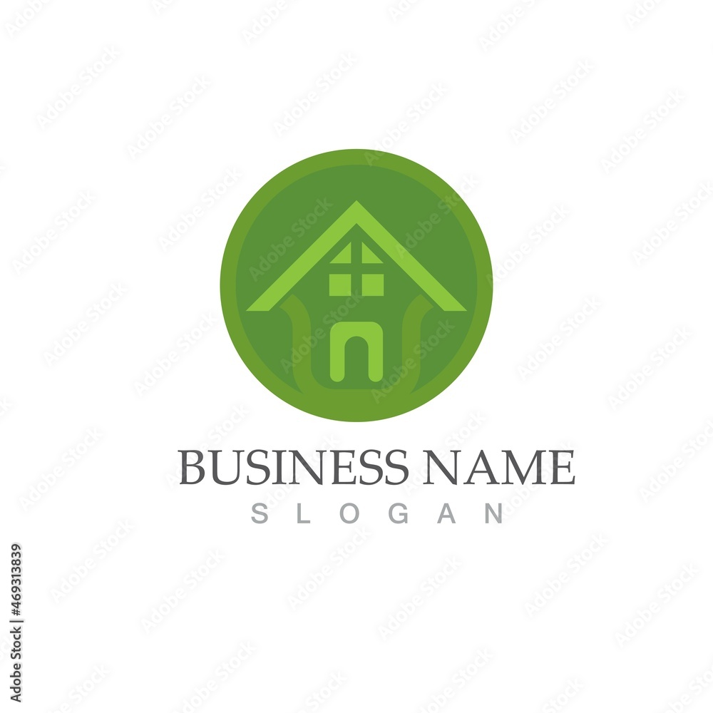 green home vector template green home vector template