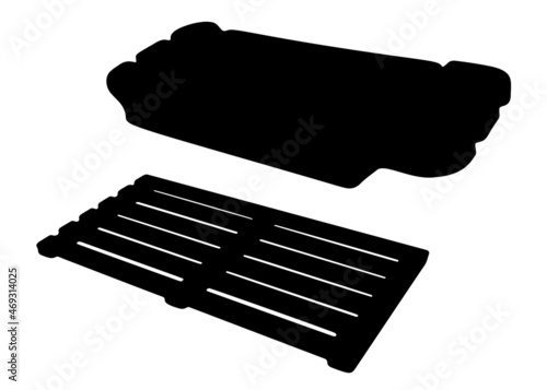 The bathroom seat is simple. Vector image.