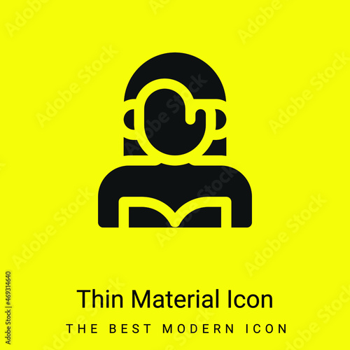 Actress minimal bright yellow material icon
