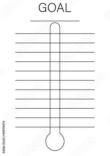 Blank goal thermometer.
