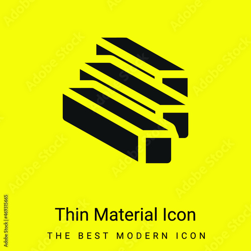 Beam minimal bright yellow material icon