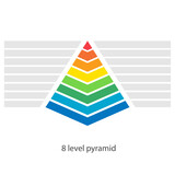 8 level pyramid diagram. Clipart image