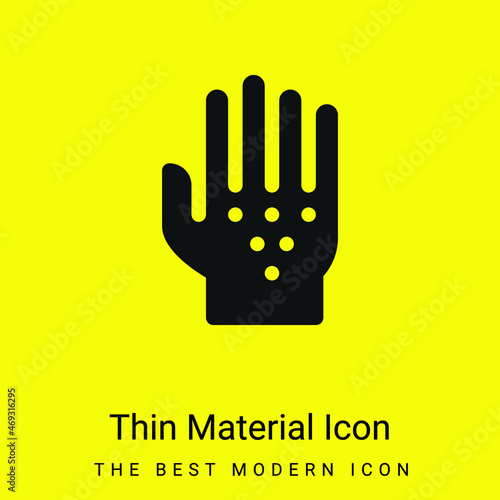Allergy minimal bright yellow material icon