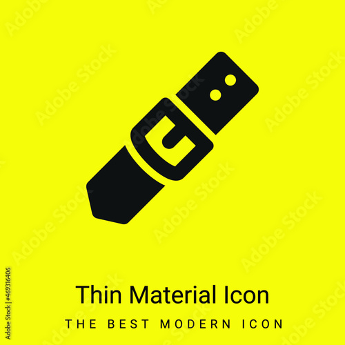 Belt And Buckle minimal bright yellow material icon