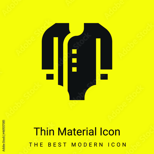 Bodysuit minimal bright yellow material icon