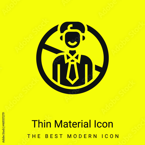 Blacklist minimal bright yellow material icon