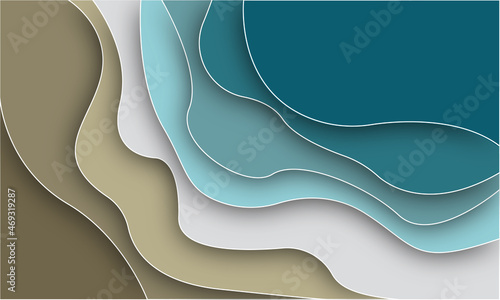 Beautiful beach background, vector image of the beach