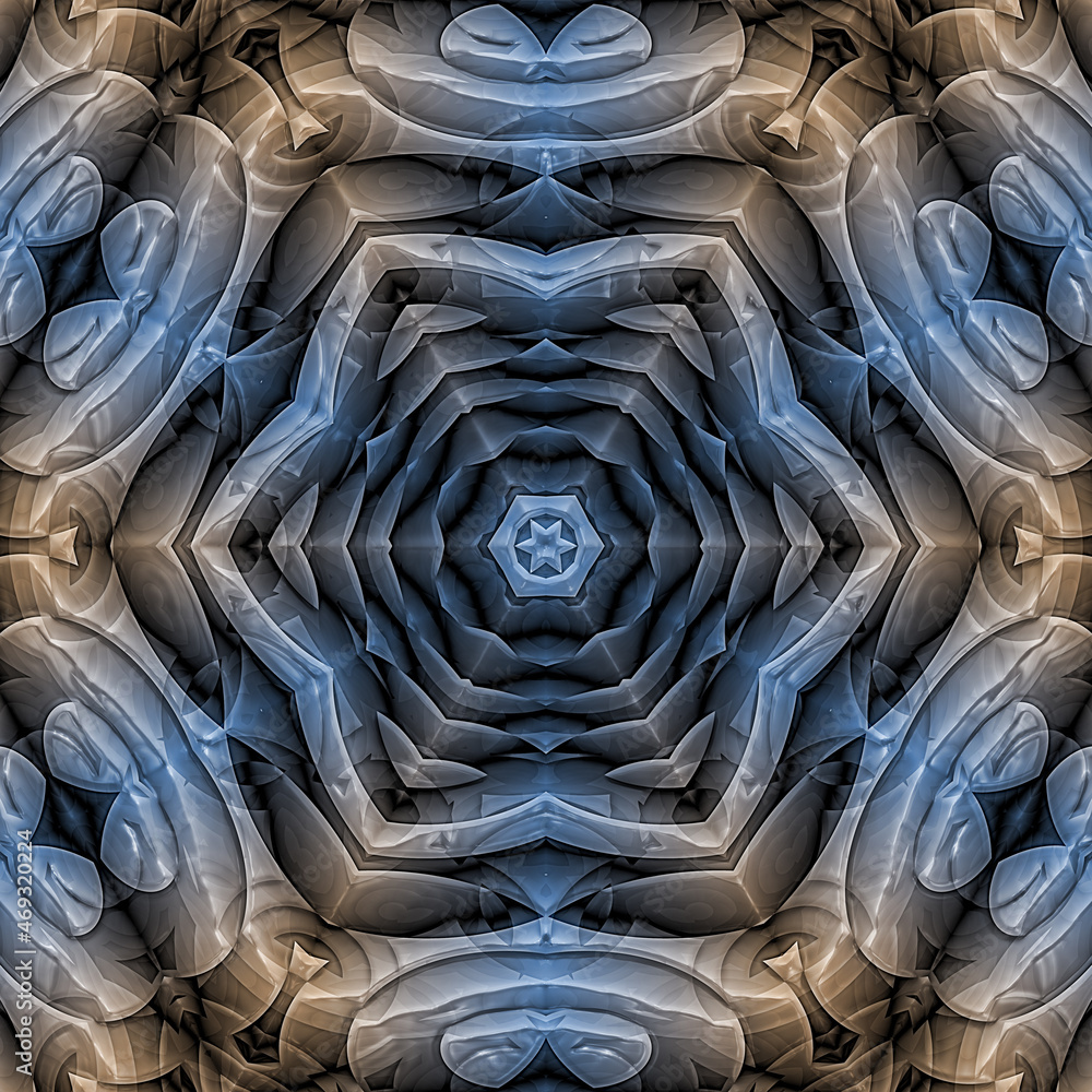Obraz premium 3d effect - abstract hexagonal silver pattern 