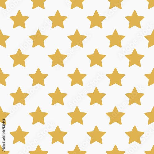 Gold stars seamless pattern.