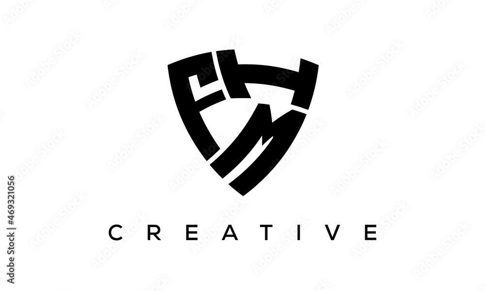FMI letters logo, security Shield logo vector FMI letters logo, security Shield logo vector