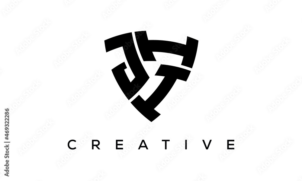 JII letters logo, security Shield logo vector JII letters logo, security Shield logo vector