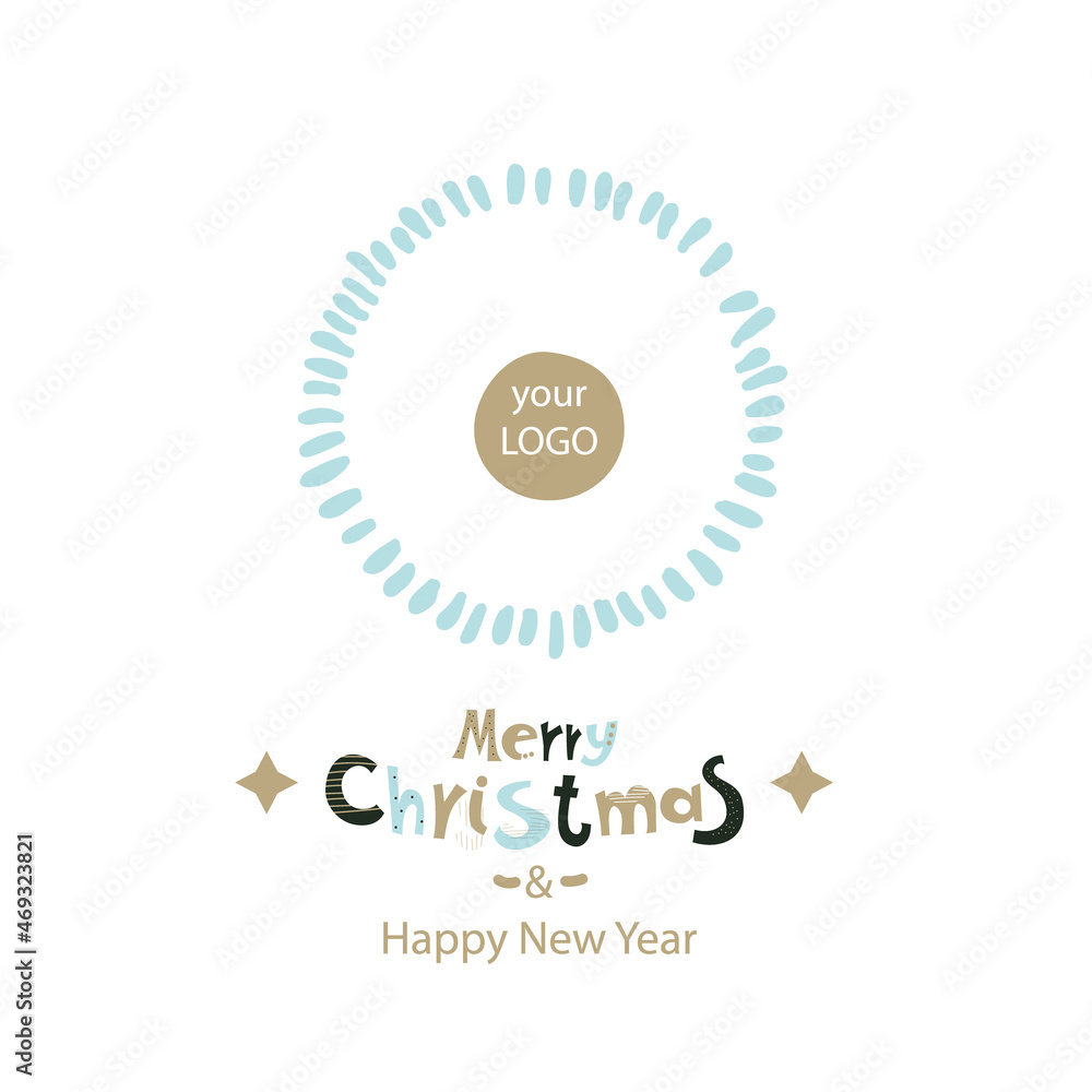 Naklejka premium Christmas pattern in scandinavian style