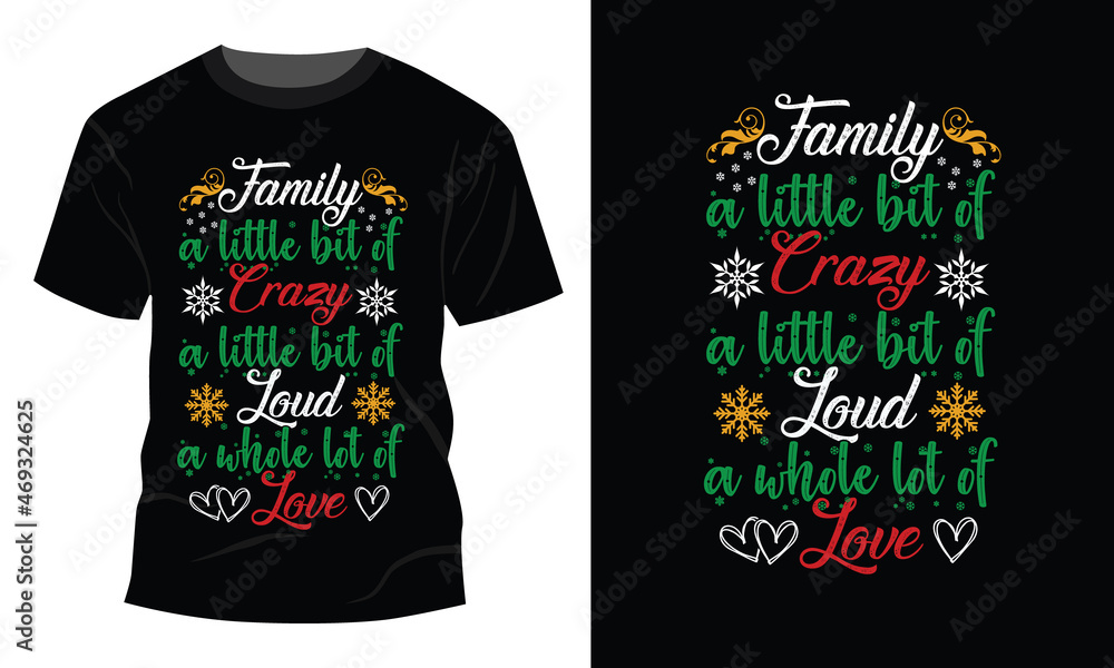 Fototapeta premium Christmas T-Shirt, Christmas Typography T-Shirt, Santa T-shirt Design, Christmas Sweaters, Ugly Christmas T-shirt Design, Christmas T-Shirts Amazon, t shirt, T-shirt Design, Christmas shirt