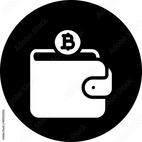 bitcoin wallet glyph icon