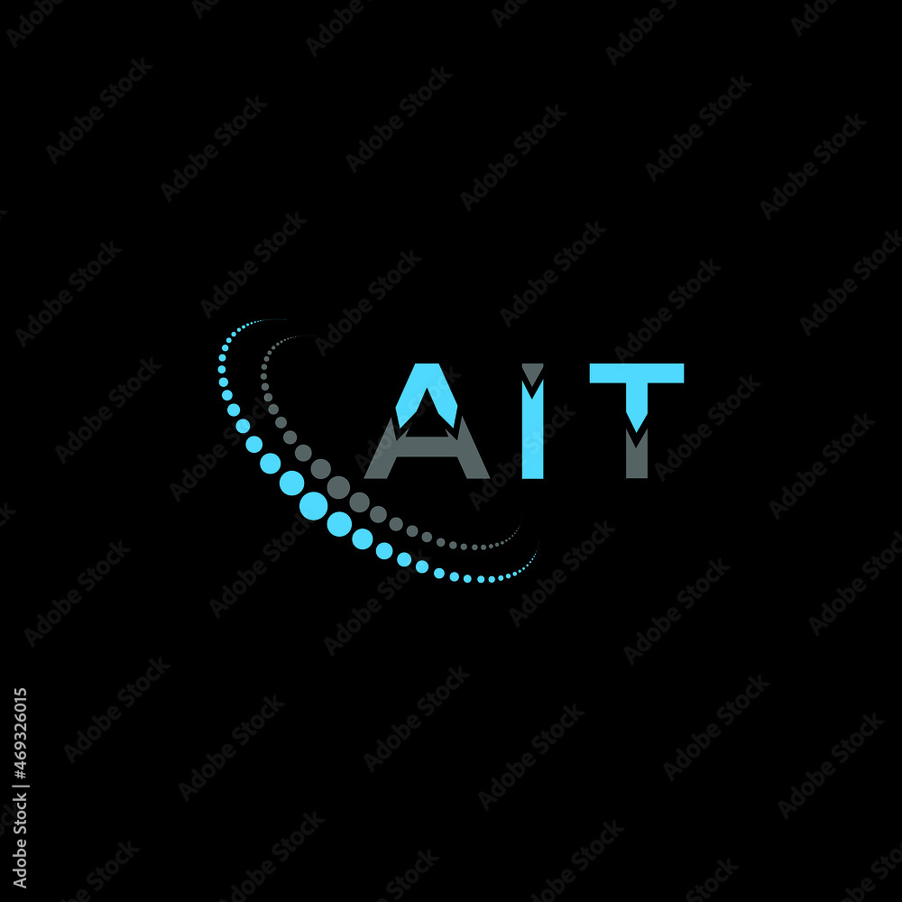 AIT letter logo design on black background.AIT creative initials letter  logo concept.AIT letter design. AIT letter design on black background.AIT  logo vector. vector de Stock | Adobe Stock
