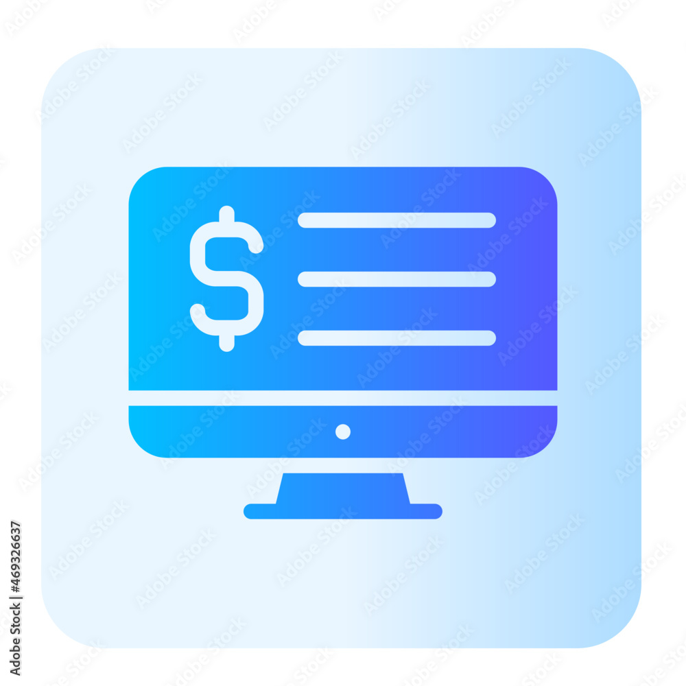 online payment gradient icon online payment gradient icon