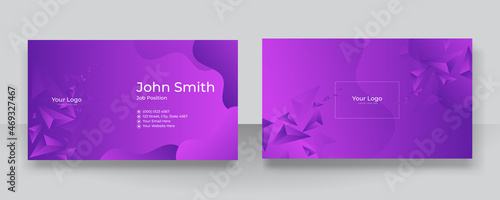 Modern elegant purple business card template