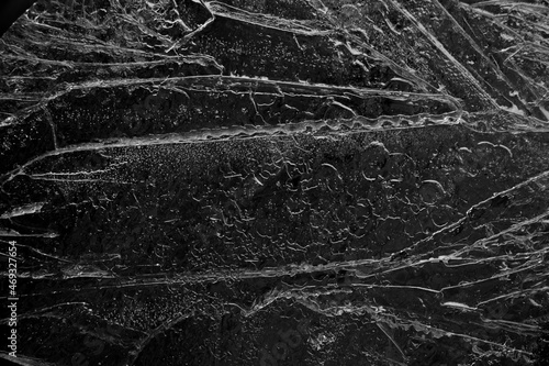 Fotografija Ice pattern on black background