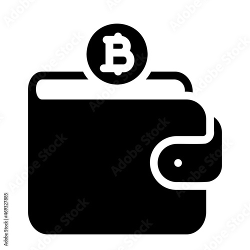 bitcoin wallet glyph icon