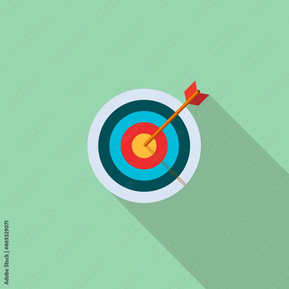 Target with arrow. Shot with target. Business icon. Vector logo illustration. Vector design isolated. Target with arrow. Shot with target. Business icon. Vector logo illustration. Vector design isolated.