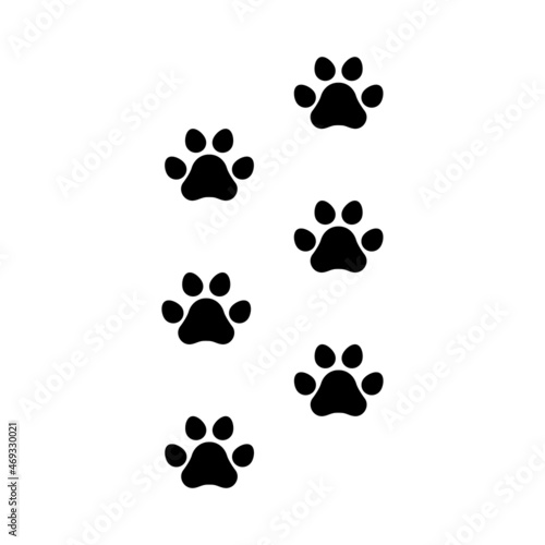 Pet paw vector icon. Modern pet paw  great design for any purposes. Vector silhouette.
