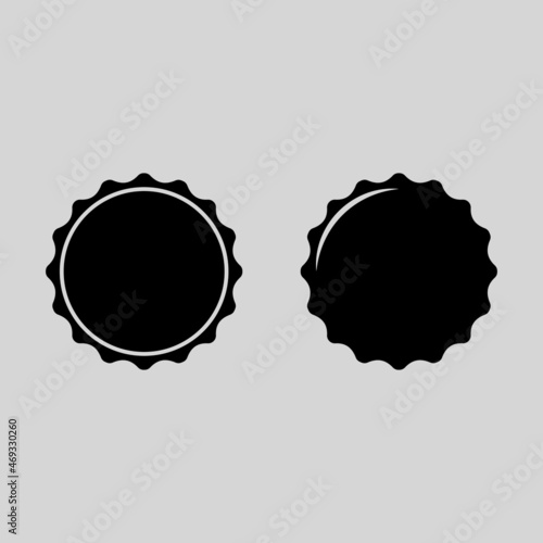 Bottle cap vector icon. Retro beer bottle cap, great design for any purposes. Vector isolated set.
