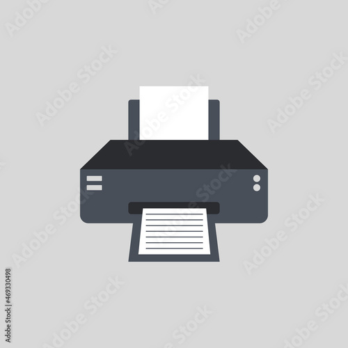 Modern printer vector illustration. Flat printer for web page design. Modern vector illustration.