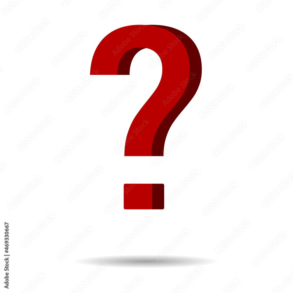 Red question mark on white background. Question mark, great design for any purposes. Flat design. Red question mark on white background. Question mark, great design for any purposes. Flat design.