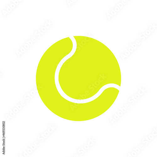 Tennis ball vector icon on white background. Tennis ball, great design for any purposes. Isolated vector design.