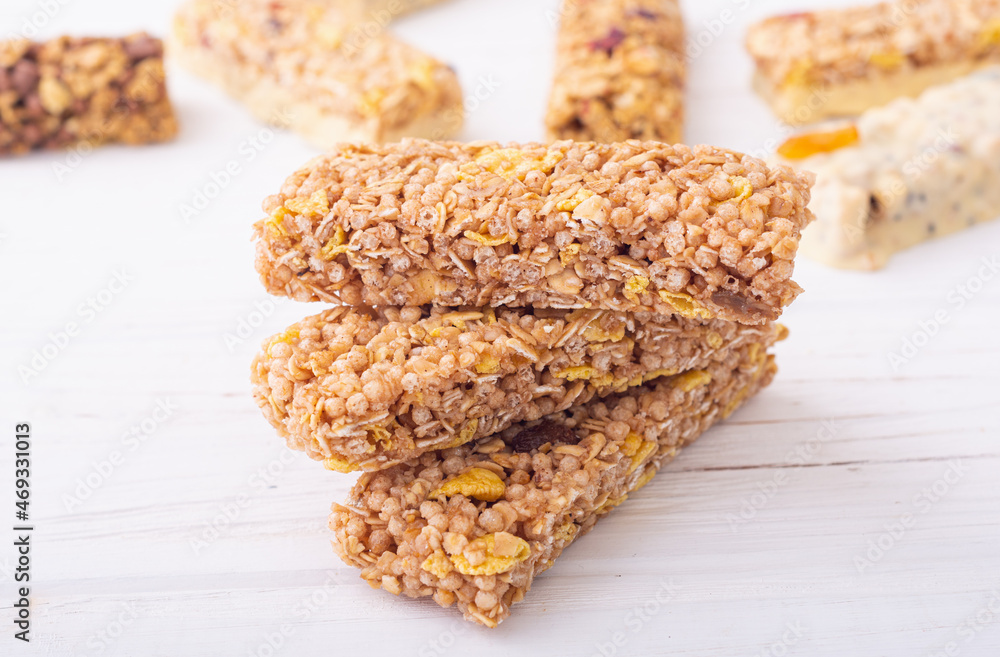 Healthy cereal bar from granola Healthy cereal bar from granola