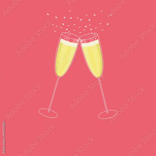 two glasses of champagne
