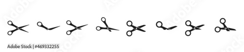 Vector illustration of Scissors set