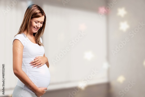 Free Download Thinking pregnant woman concept. Maternity melancholy. - GFXLoad