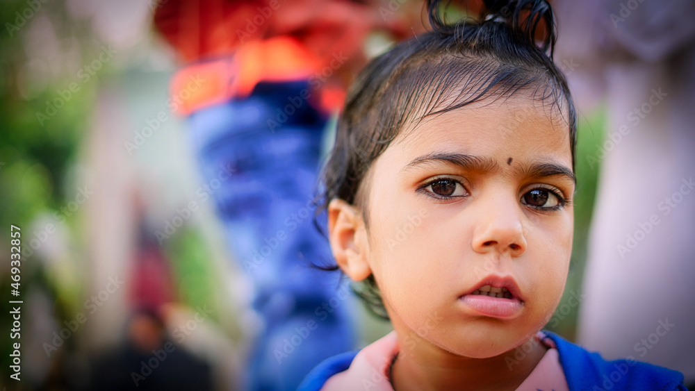 Image of Portrait of Indian little girl-OK356688-Picxy