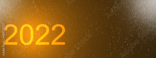 2022 Golden and black glow new year background include light dark cloud smoke steamer and glitter