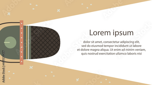 Vector illustration of a microphone for a podcast. The blogging. A modern profession. Flat style illustration with a place for text