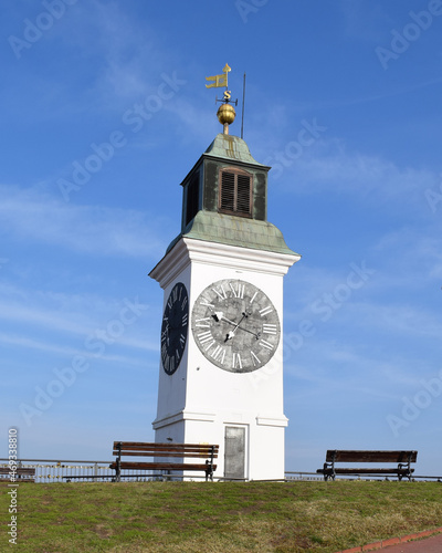 Canvas Print Clock tower at the Petrovaradin Fortress where the Exit Festival is held