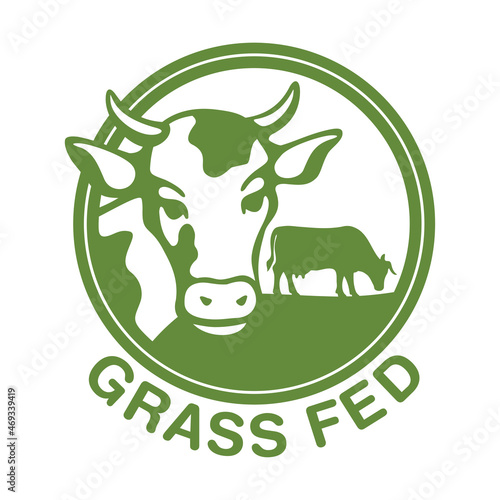 Grass-fed decorative badge for beef labeling