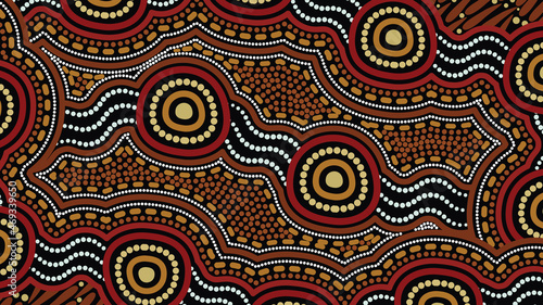 Dot design vector aboriginal artwork