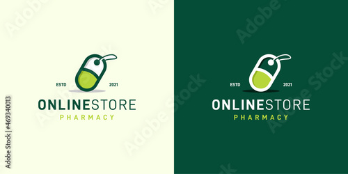 Shop Medicine Icon Logo Design Element. Premium vector