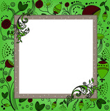Bright frames with a pattern. There is room for text. Suitable for postcards.