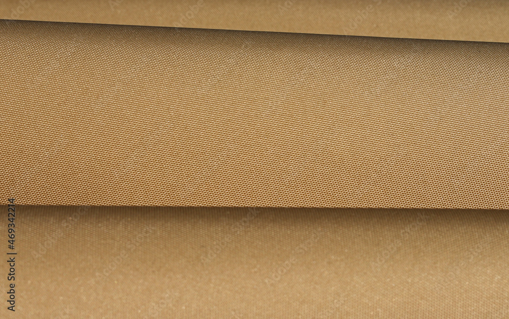 Fototapeta premium brown wavy drapery fabric texture background